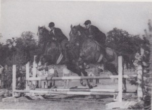 Gruppenspringen in Karlsruhe Jakob Merk mit Adel und Oskar Beckmann mir Träumer